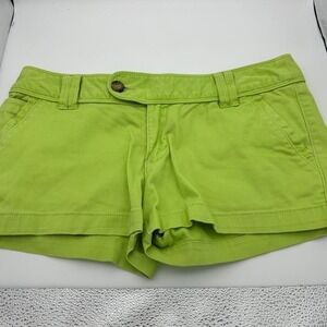 Y2K short booty shorts‎ size 7 red Camel lime green preppy